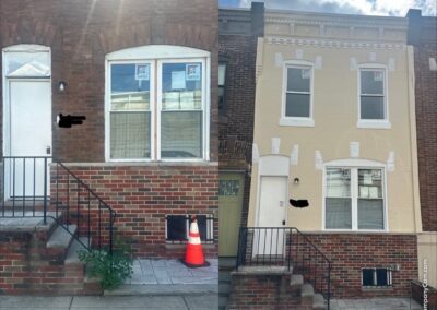 exterior before and after