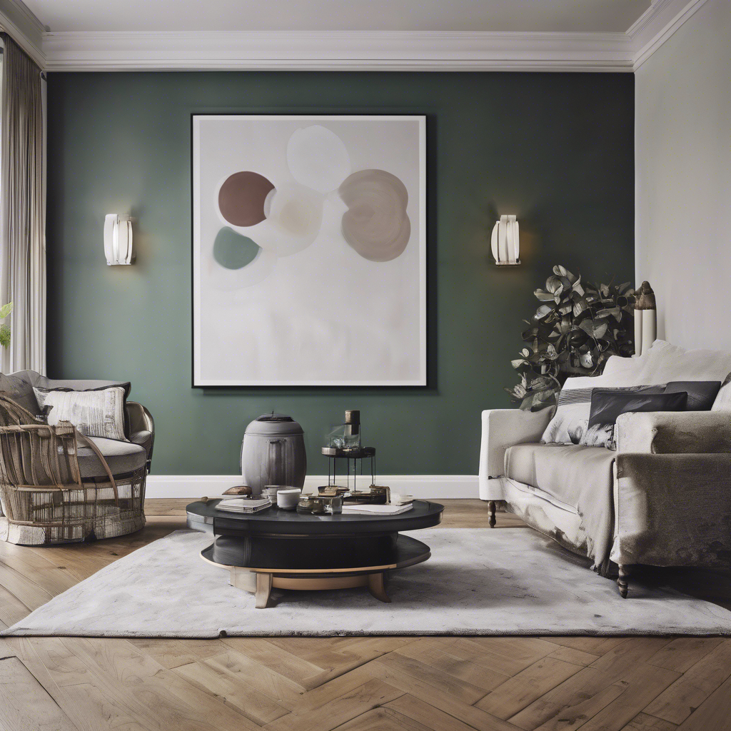 a contemporary home interior with high end painted walls