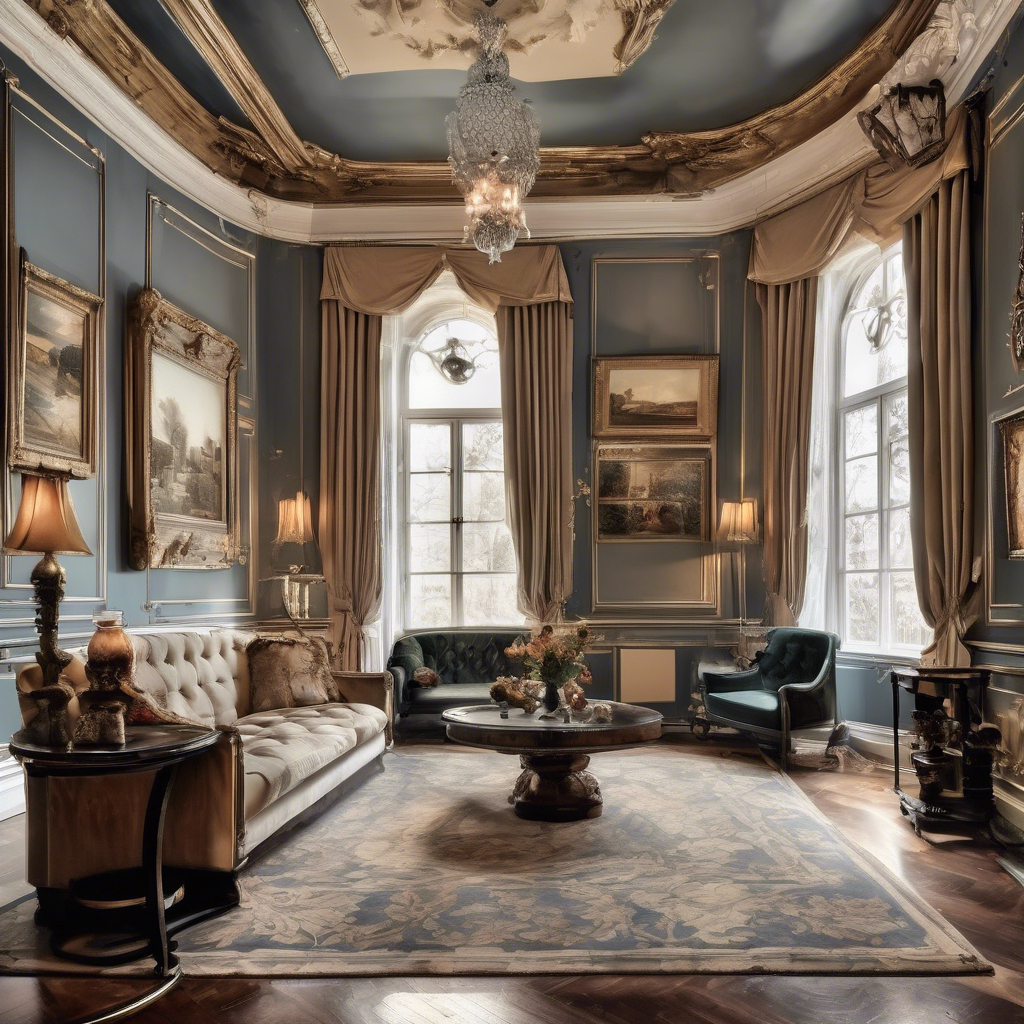 a luxurious home interior with high end painted walls