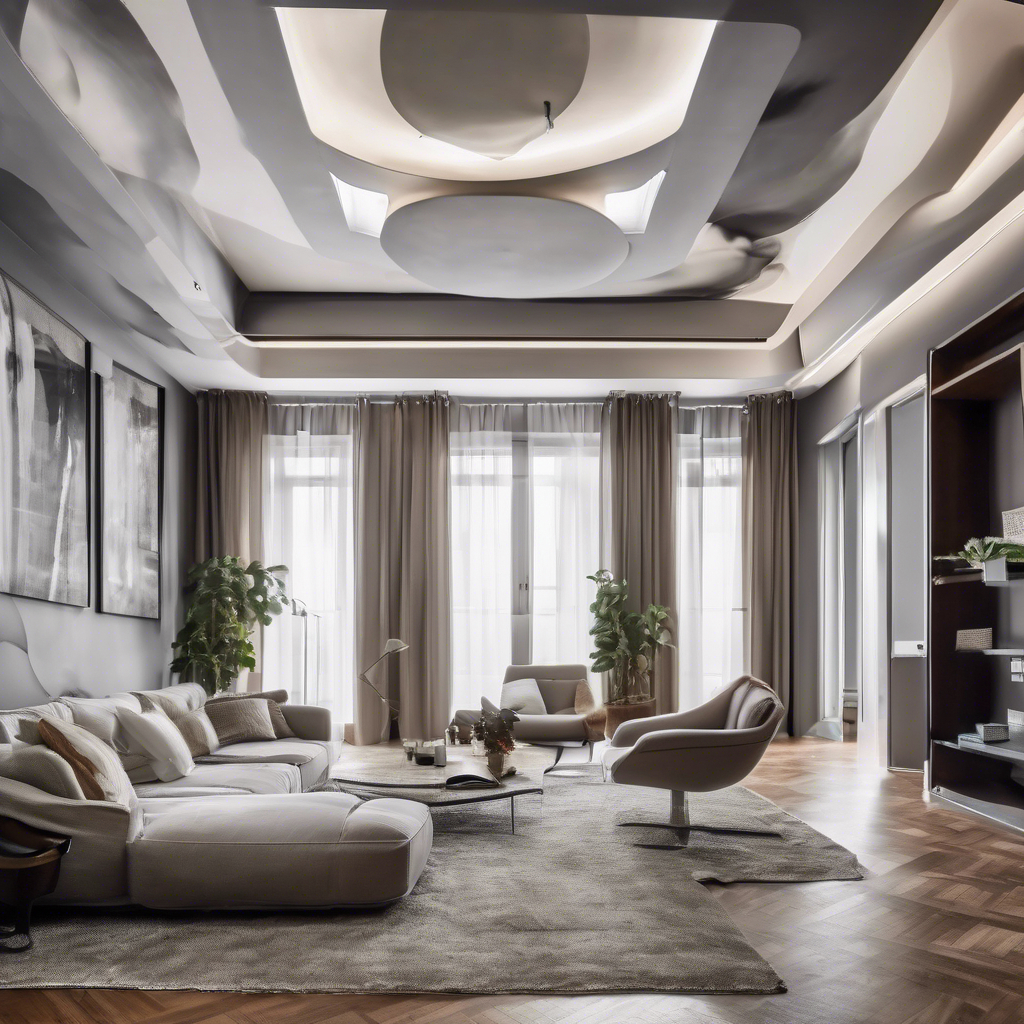 a modern home interior with high end painted walls and ceilings