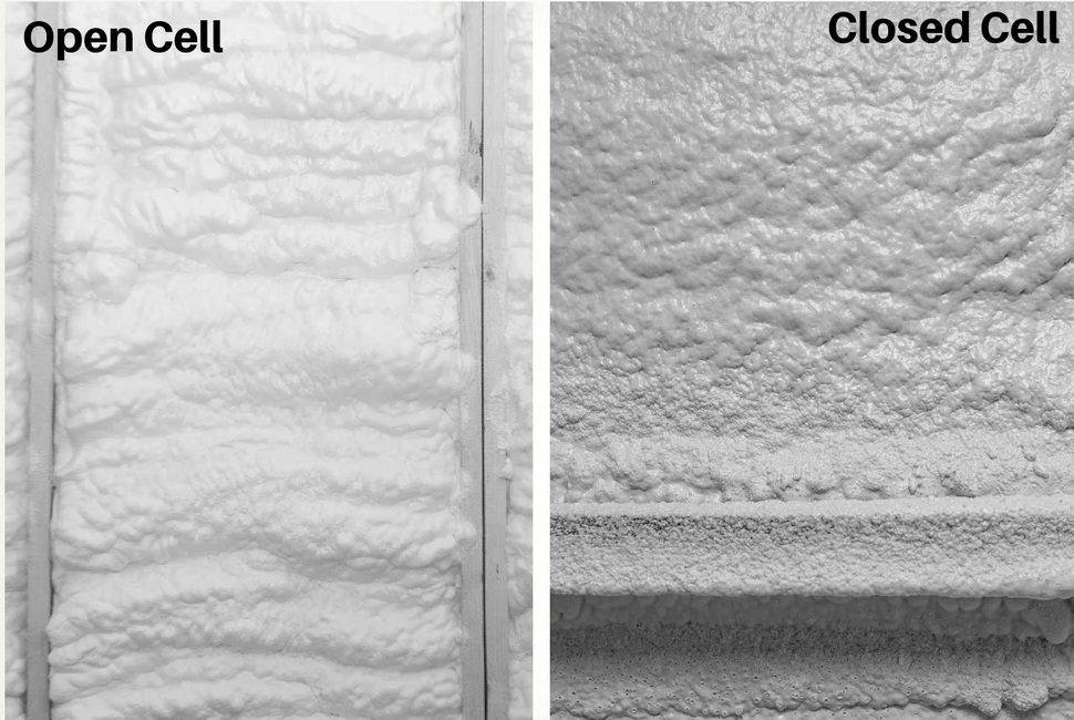 open cell and closed cell insulation