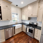 White Cabinet L Shaped Kitchen Fairless Hills PA - RPK Construction LLC