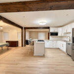 White Kitchen Exposed Wood Beams Abington PA - RPK Construction LLC