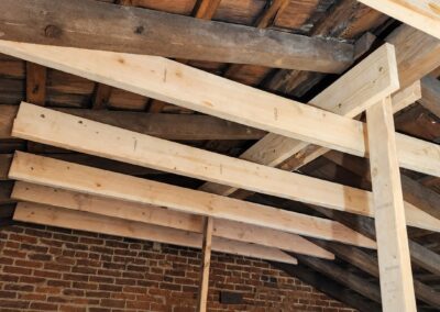 attic rafter reinforcement wide view - RPK Construction LLC