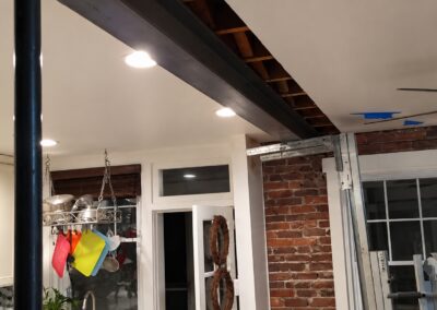 kitchen steel beam bearing connection - RPK Construction LLC