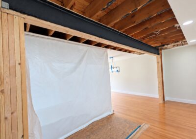 steel beam open plan opening - RPK Construction LLC